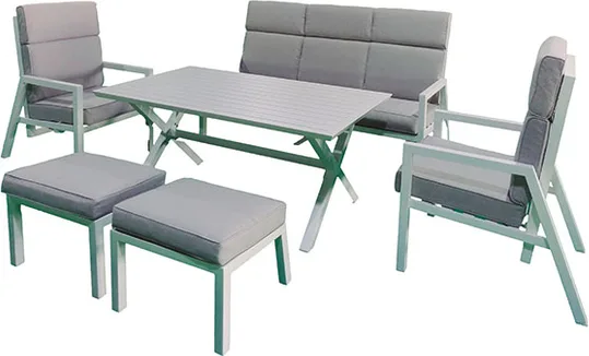 Conjunto Jardin Filipinas Sofa + 2 Sillones + 2 Pufs + Mesa Alta — foto principal