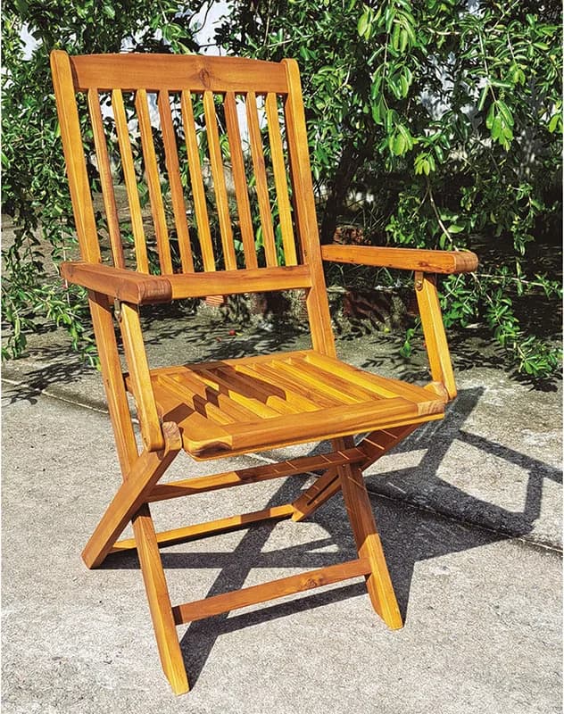 Juego de 2 Sillas Madera Acacia con Brazos — foto principal