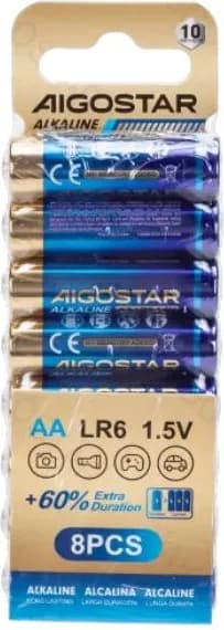 Pila Alcalina LR6 AA 1.5V 8 Uds — foto principal