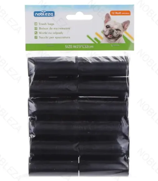 Pack 12 Bolsas Basura Perros Negro 23x32 — foto principal