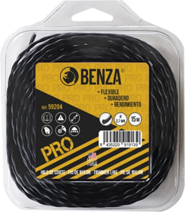 Hilo Nylon Desbrozadora Trenzado Pro Benza 2,4 mm 15 Metros — foto principal