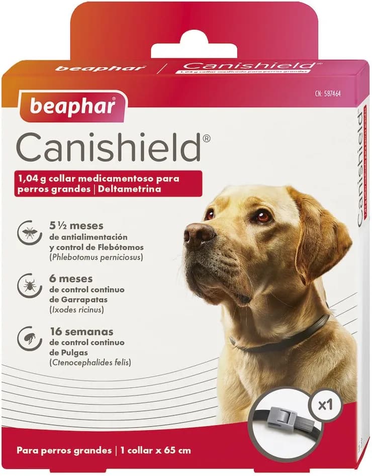 Pack 2 Unidades Canishield Collar Antiparasitario Perro Grande - 65cm — foto principal