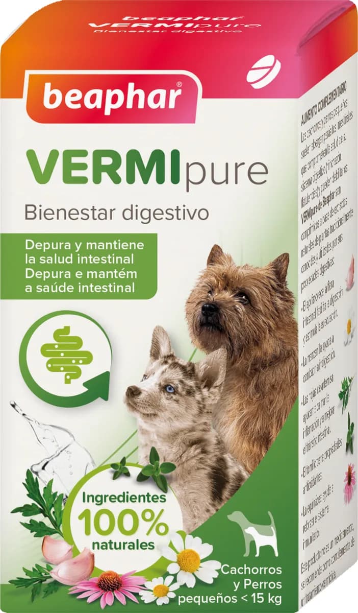 VERMIpure Comprimidos Naturales Perros Pequeños 50 comprimidos — foto principal