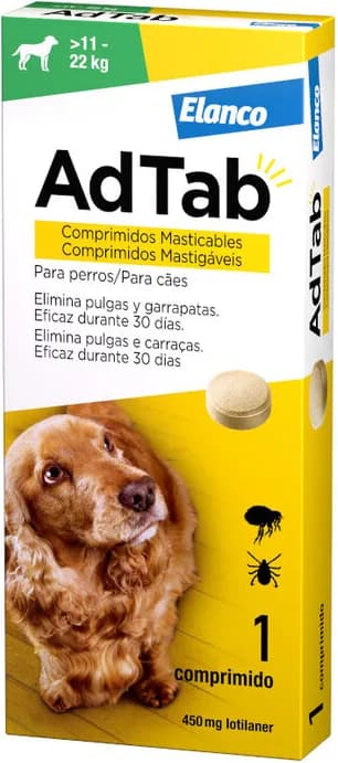 AdTab Comprimidos Masticables Antiparasitarios Perros 11 - 22 Kg — foto principal