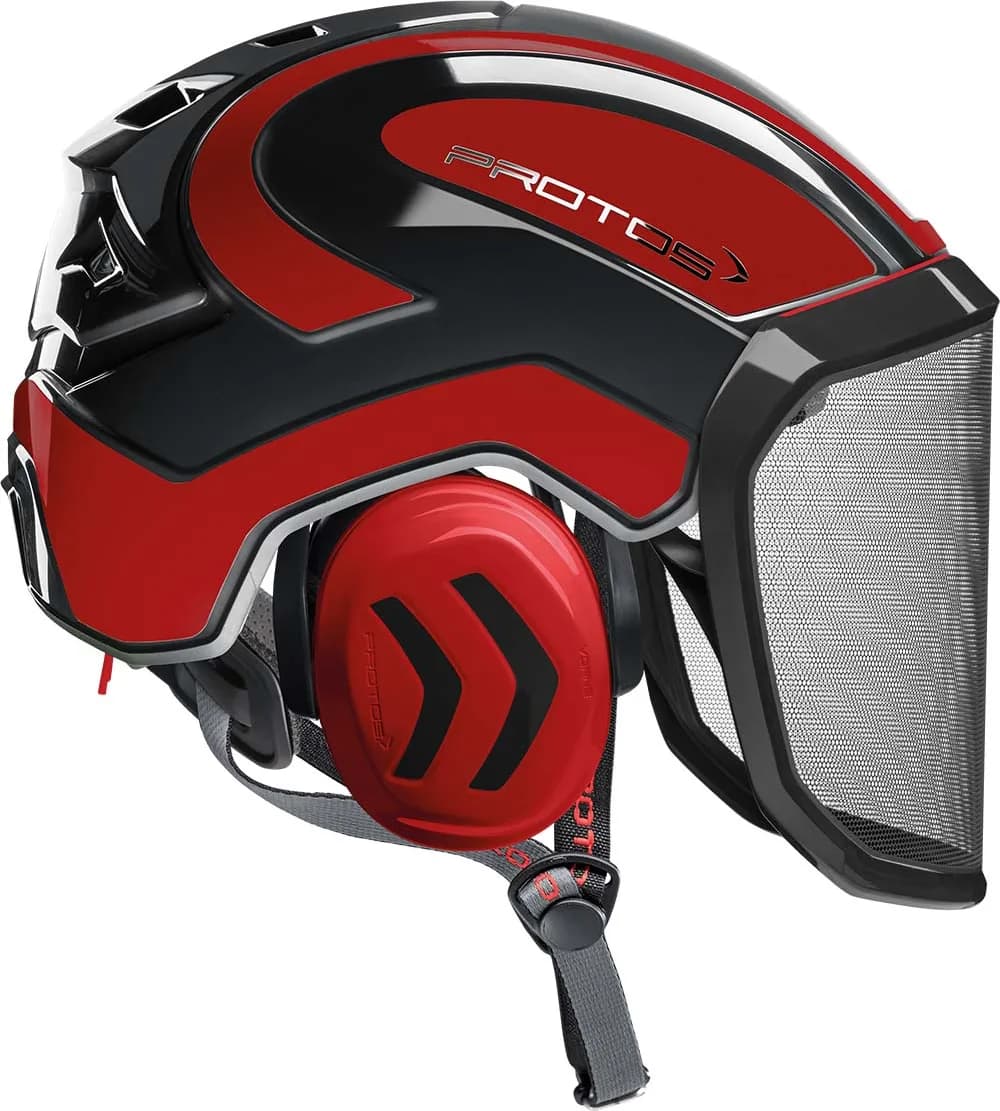 Casco Protos Integral Arborist Negro/Rojo Neon — foto principal