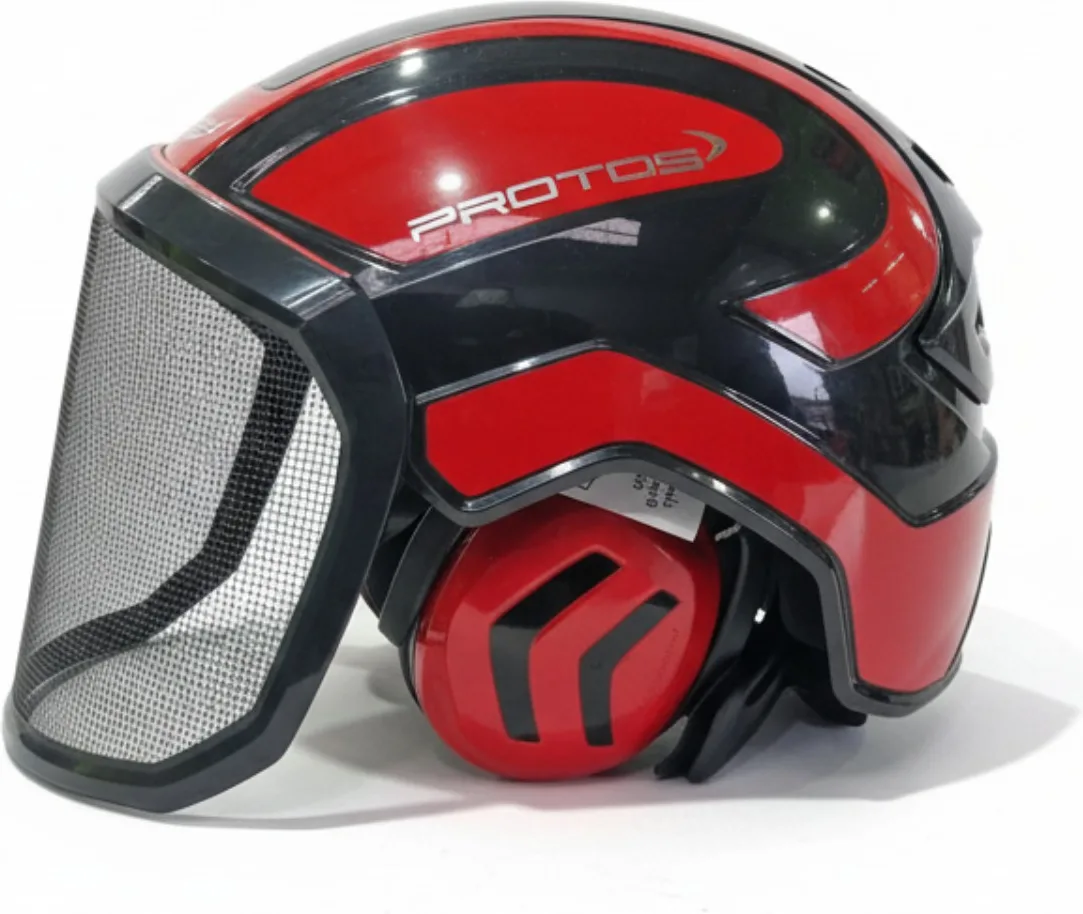 Casco Protos Integral Forest Negro/Rojo Neon — foto principal