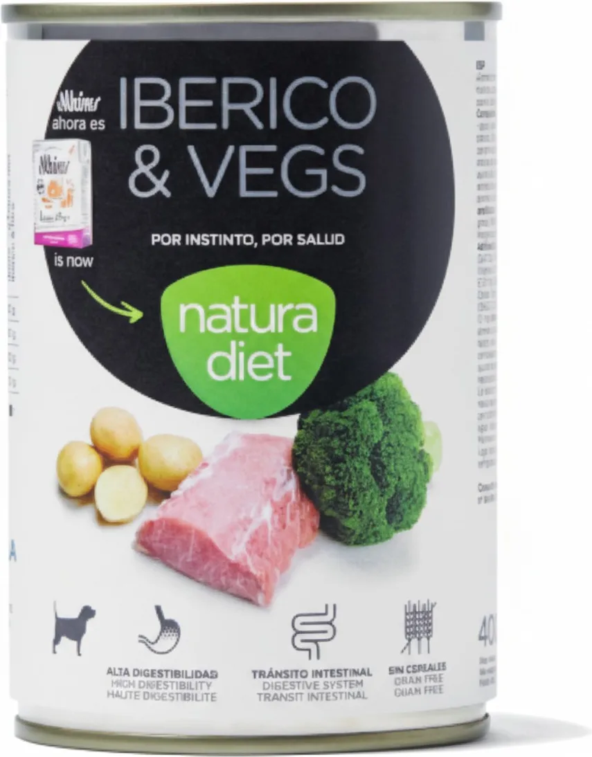 Lata Perro Natura Diet Dog Iberico & Vegs 400g — foto principal