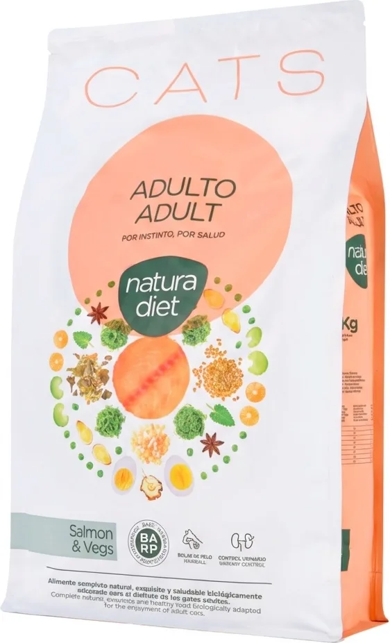 Pienso Gatos Natura Diet Cat Adult Salmon & Vegs 1,5 Kg — foto principal