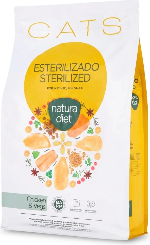 Pienso Gatos Natura Diet Cats Sterilized Chicken & Vegs 8 Kg — foto principal