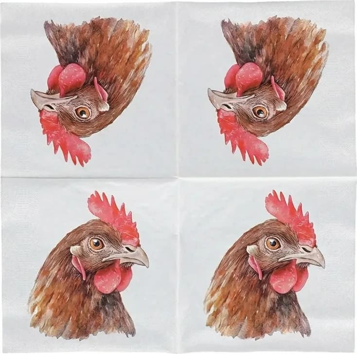 Servilletas Papel Pollo 33x33 cm 20 uds — foto principal