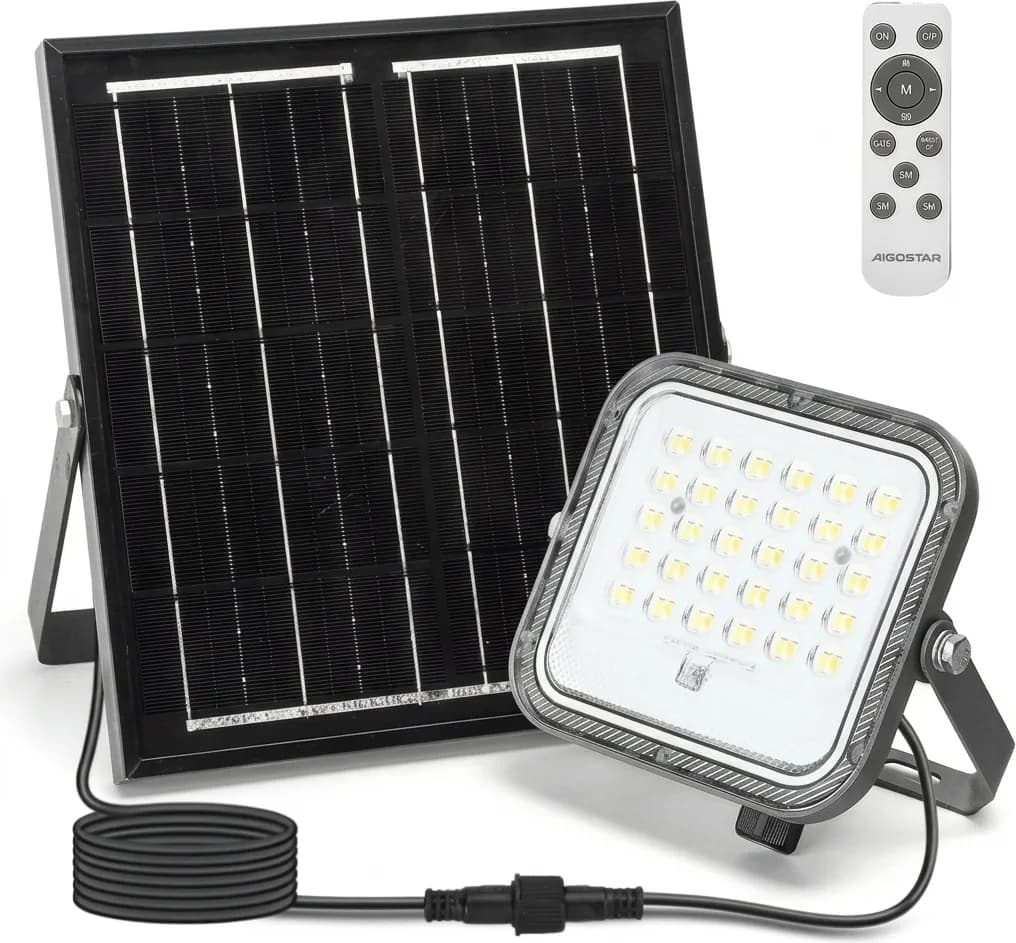 Foco Led Solar 50w con Panel Solar — foto principal
