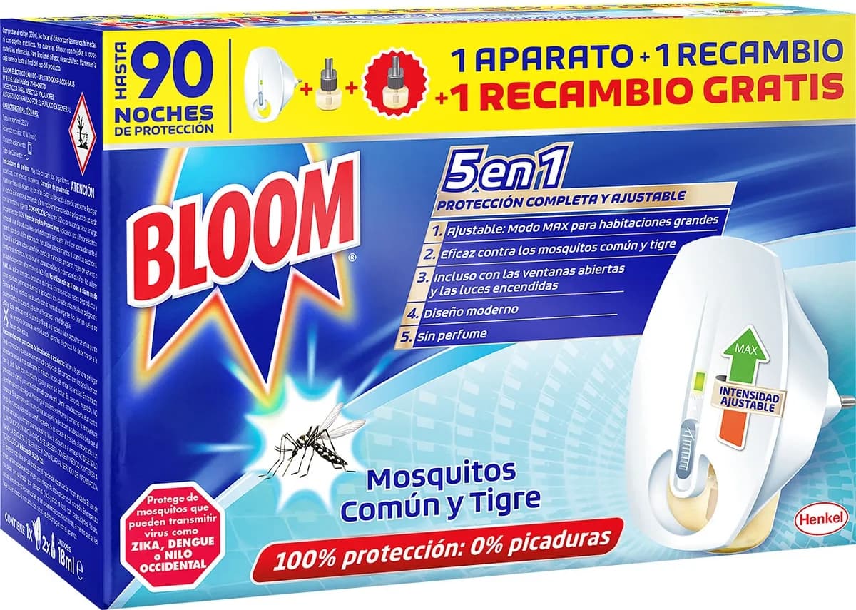 Bloom Insecticida Electrico Mosquitos 1 Aparato + 2 Recambios 90 Noches — foto principal