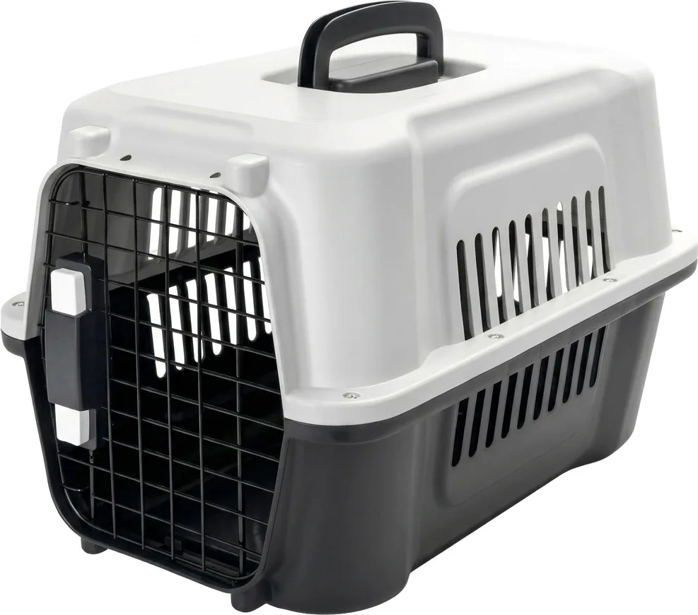 Transportin Avion Perros y Gatos Blanco/Negro Hasta 10kg — foto principal