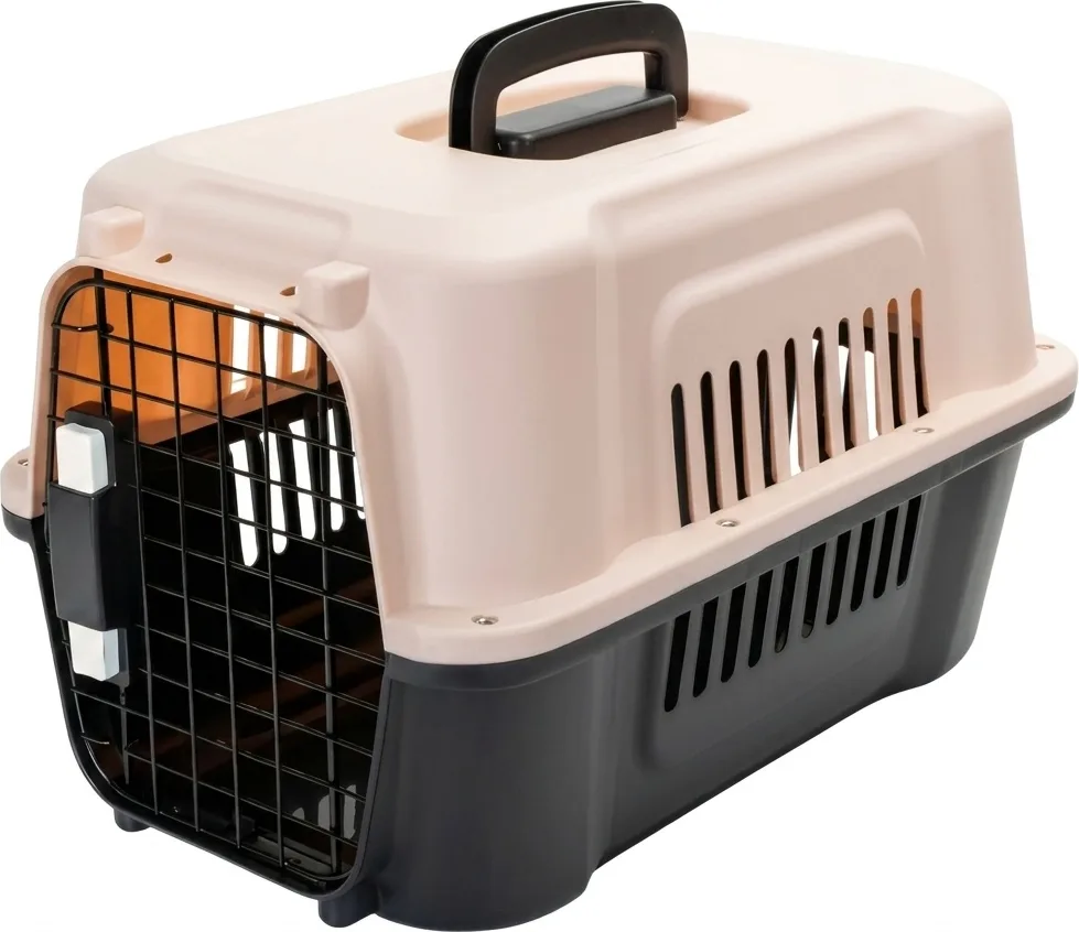 Transportin Avion Perros y Gatos Rosa/Negro Hasta 10kg — foto principal