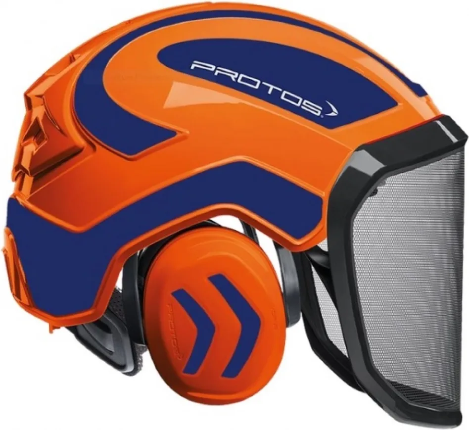 Casco Protos Integral Arborist Naranja / Azul Reflex — foto principal