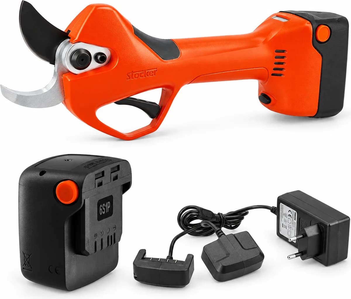 Pack tijera de poda Stocker Magma E-40 TP 21 V con batería Power 2,6 Ah y cargador doble — foto principal