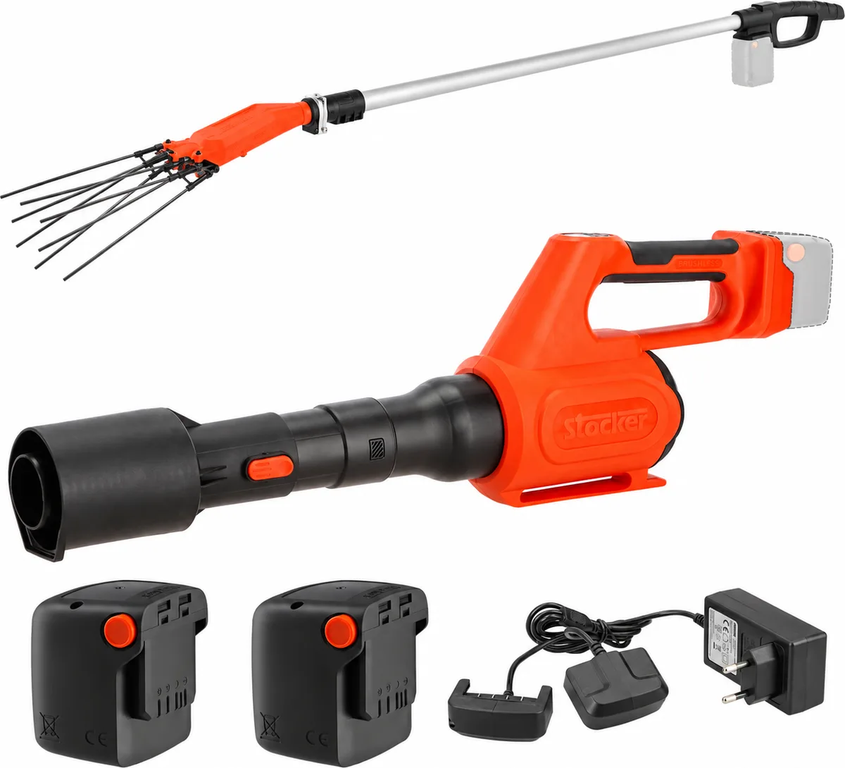 Pack vareador Stocker Magma E-51 telescópico 235-315 cm + soplador 630 + 2 baterías 4 Ah + cargador — foto principal