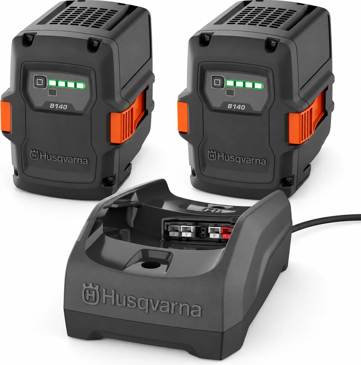 Pack energía Husqvarna: 2 baterías 40-B140 36 V 4 Ah + cargador 40-C80 — foto principal
