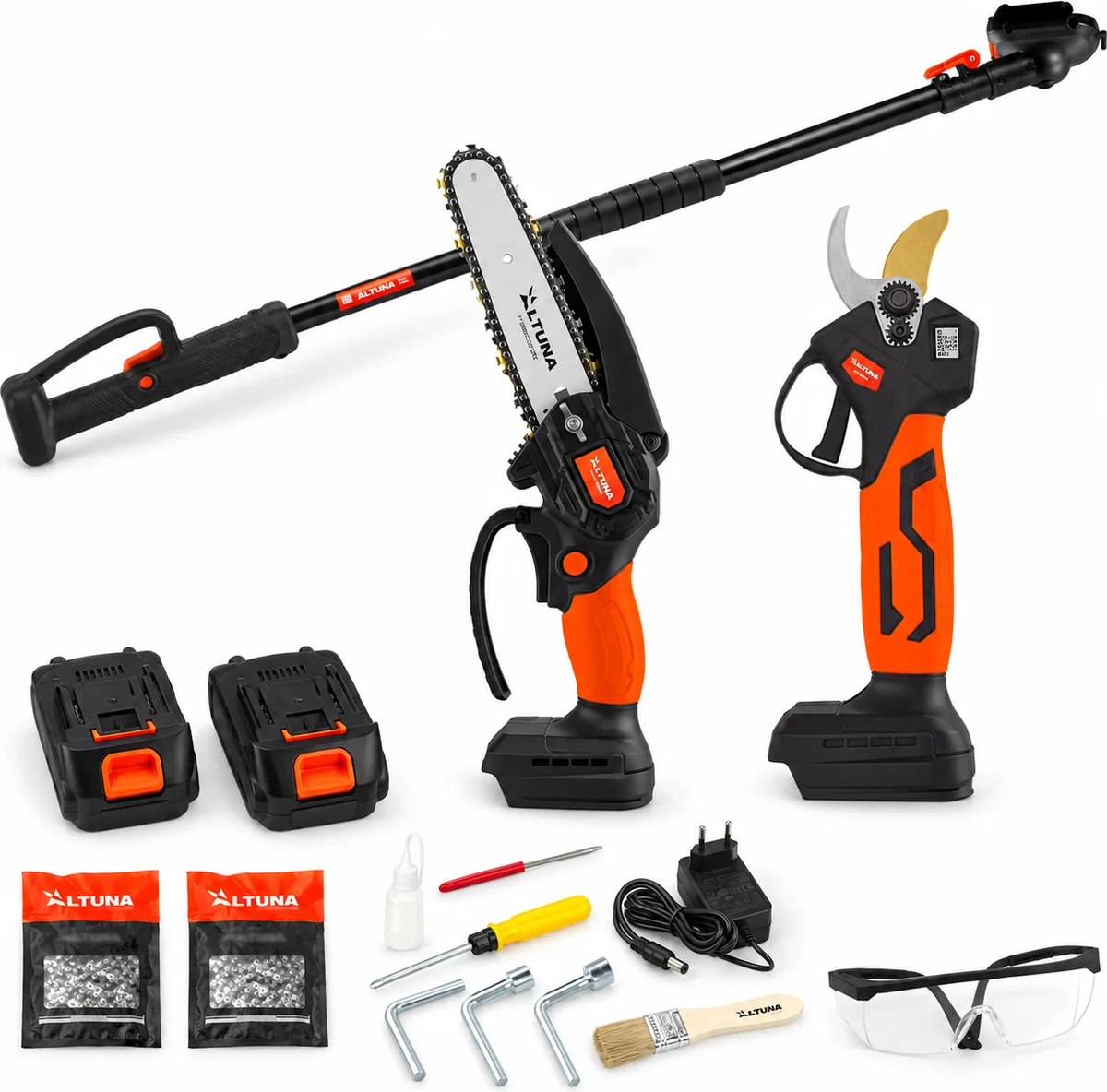 Pack poda Altuna AFKIT: tijera AF28 + motosierra AF150 + pértiga + cadena adicional — foto principal