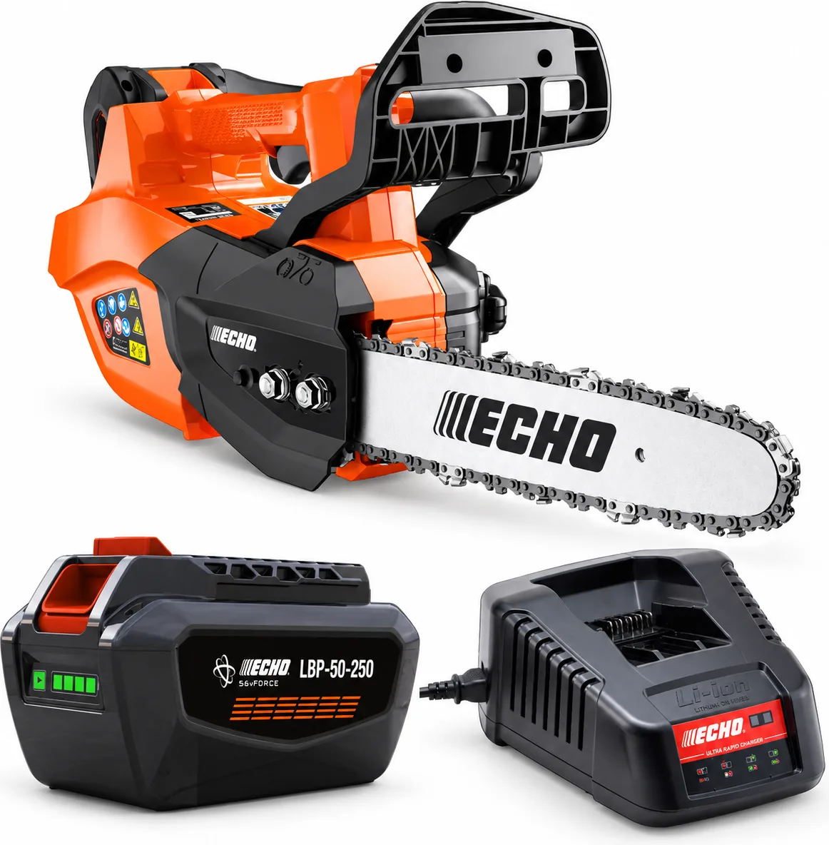 Pack motosierra de poda ECHO DCS-3000T 56 V, espada 30 cm + batería 4,5 Ah y cargador ultrarrápido — foto principal