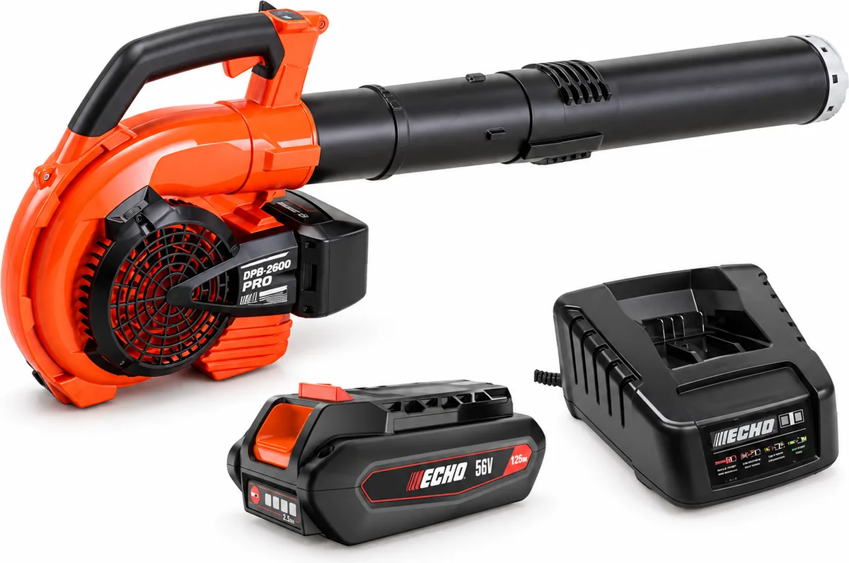 Pack soplador ECHO DPB-2600 PRO 56 V + batería compacta 125 Wh y cargador rápido — foto principal