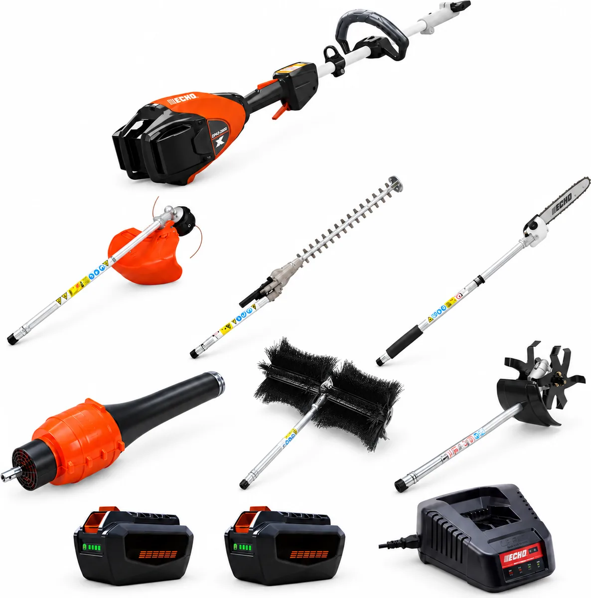 Pack completo ECHO DPAS-2600 PRO 56 V: 6 accesorios, 2 baterías 4,5 Ah y cargador — foto principal