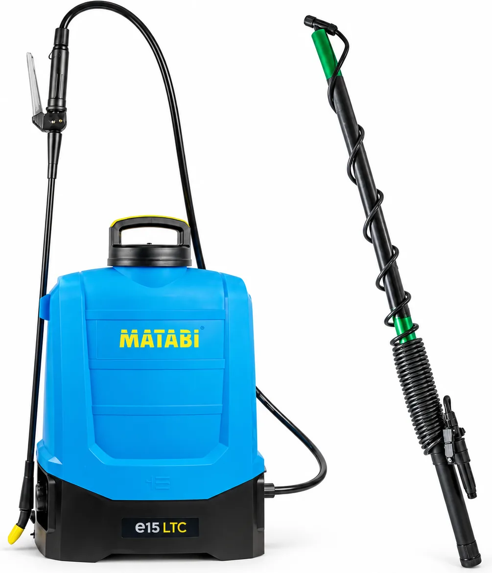 Pack pulverizador eléctrico Matabi e15 LTC 15 L + lanza telescópica 3,2 m — foto principal