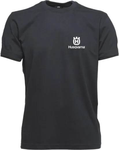 Camiseta Husqvarna azul marino con logo pequeño — foto principal