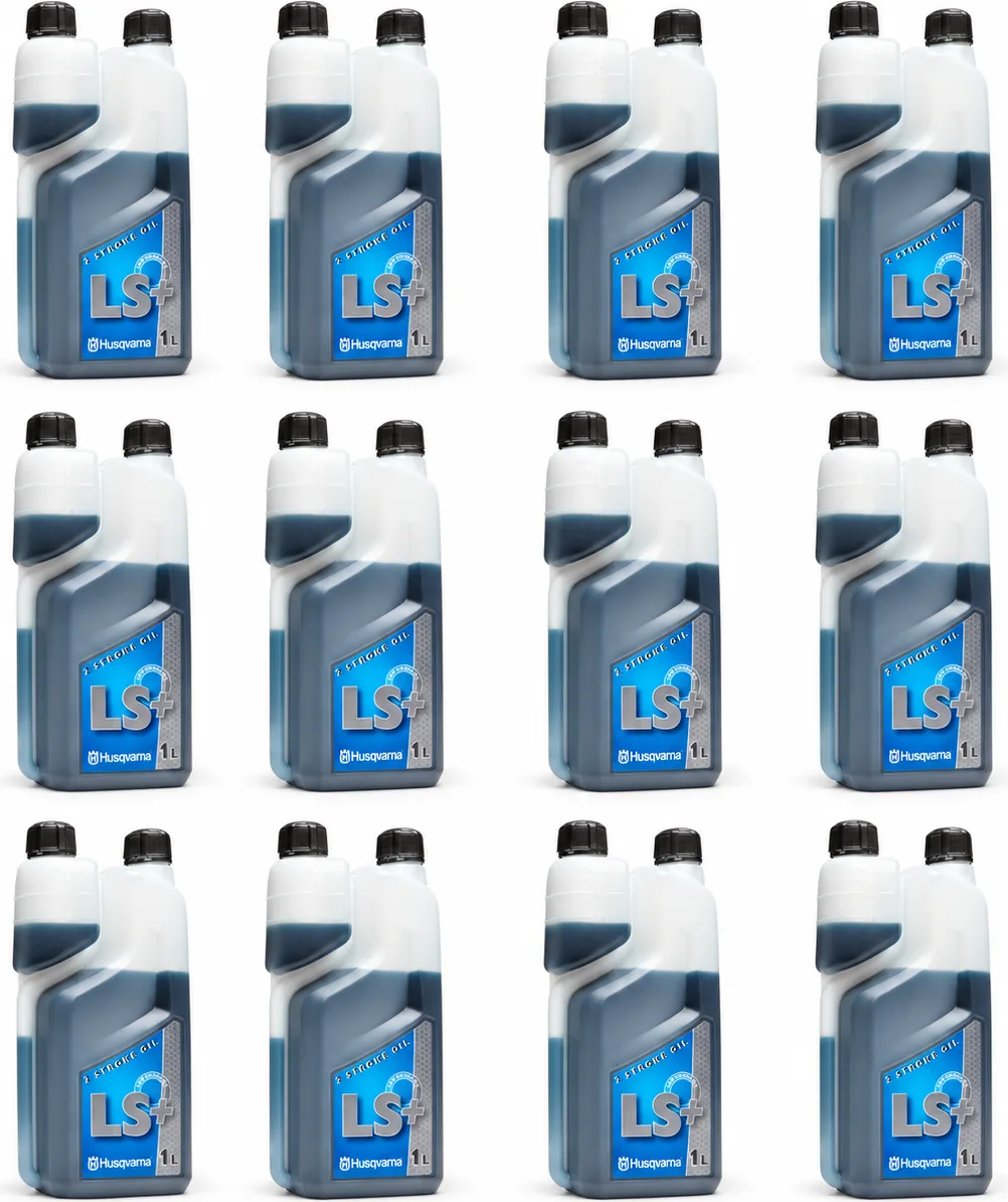 Aceite Husqvarna LS+ 2T · caja de 12 botellas de 1 litro — foto principal