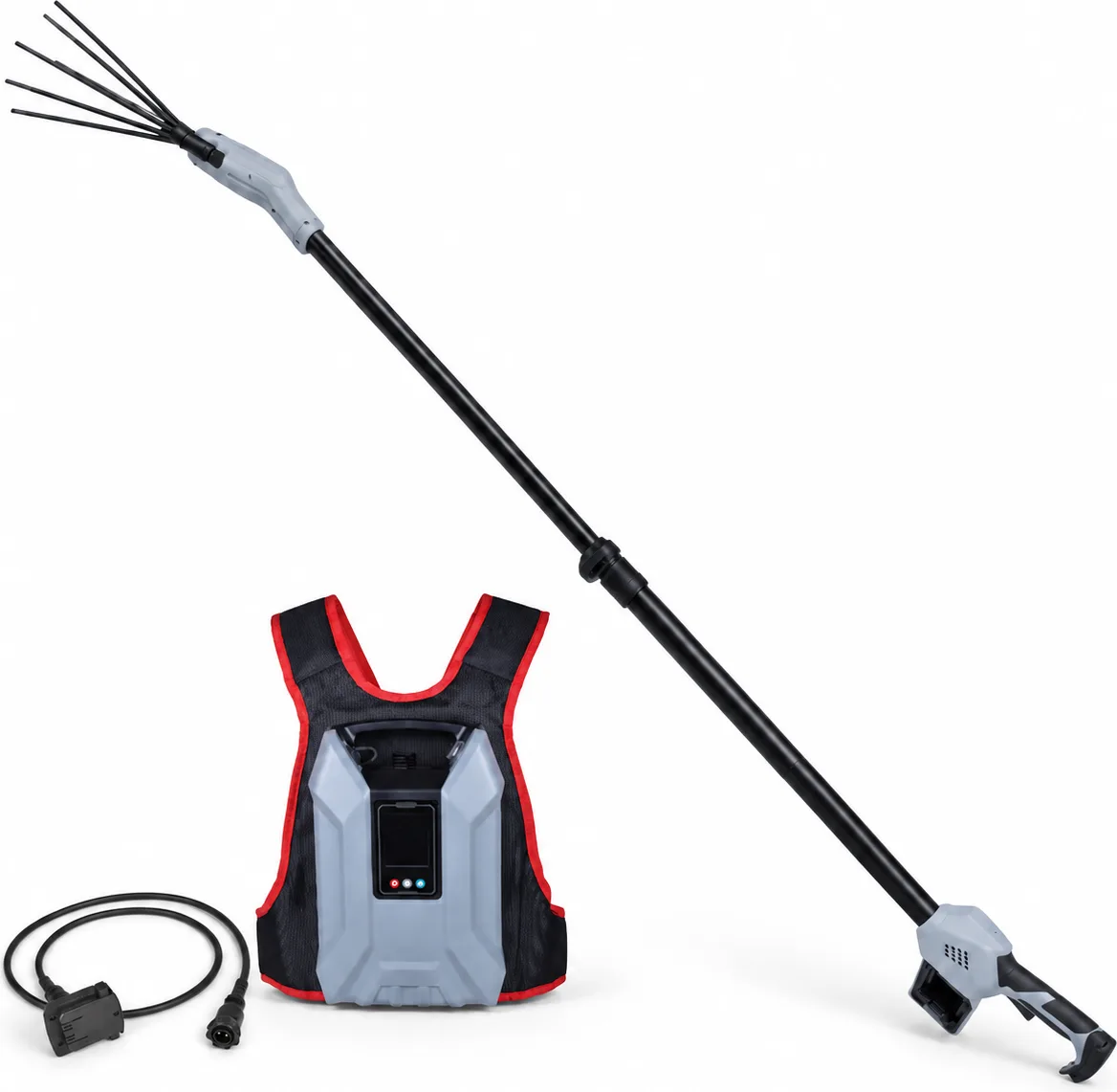 Pack vareador de aceitunas a batería Arvipo OV37-SLIM + mochila BP37 30 Ah y cargador — foto principal