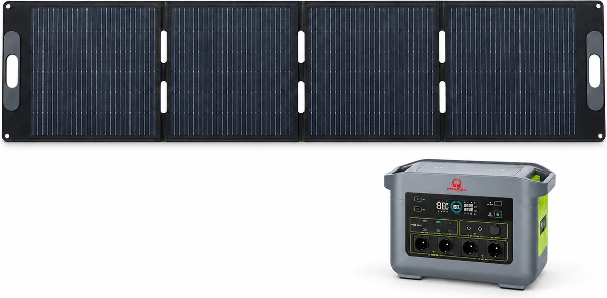 Pack estación de energía Pramac PWB2400 + panel solar portátil 200 W — foto principal