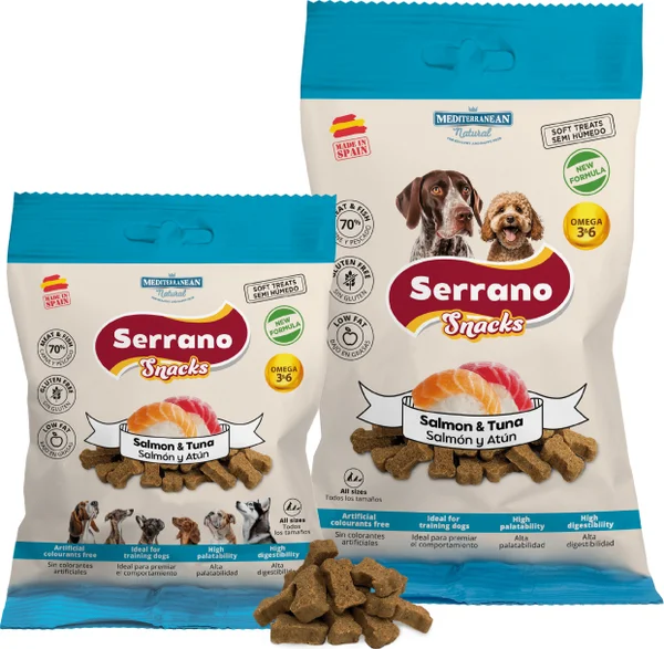 Snack Serrano Perros Salmon y Atun Bolsa 85 gr