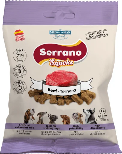Snack Serrano Perros Ternera Bolsa 85 gr