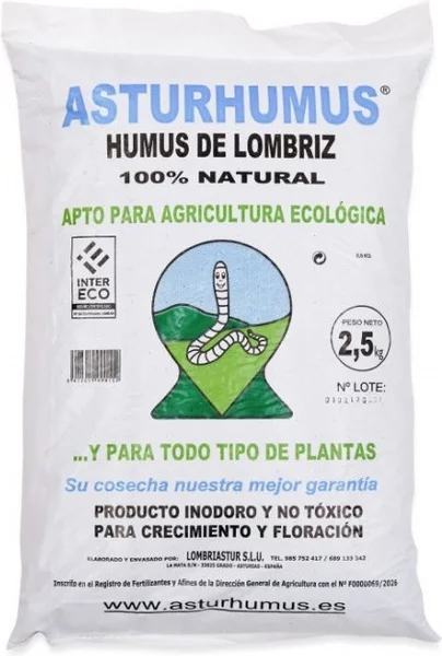 Humus de Lombriz Asturhumus 2,5 Kg
