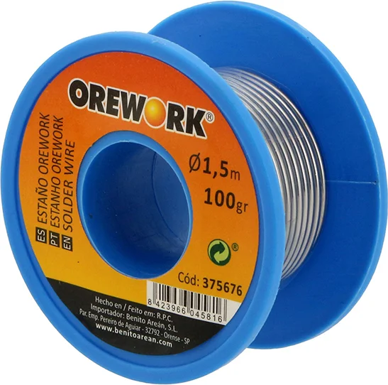 Estaño para Soldadura 1,5 mm. 100 gr.