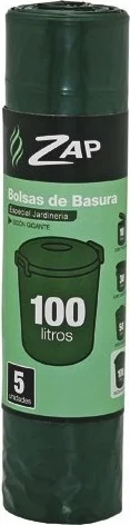 Bolsa Basura Zap Especial Jardineria 85x105 cm 5uds