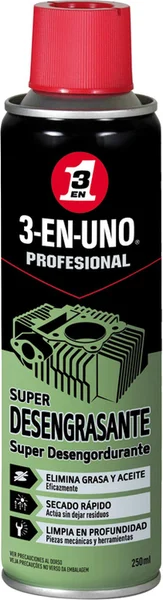 3 en Uno Profesional Super Desengrasante en Spray, Incoloro 250 ml