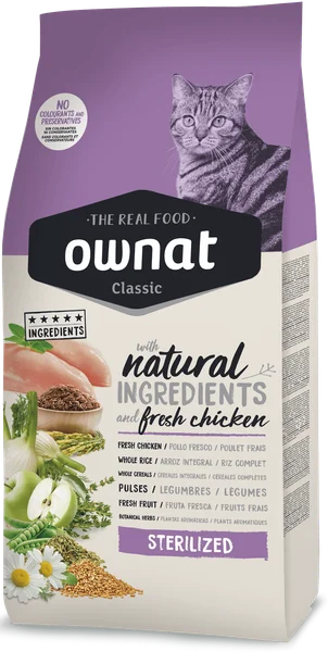 Pienso Gatos Ownat Classic Sterilized 15 kg