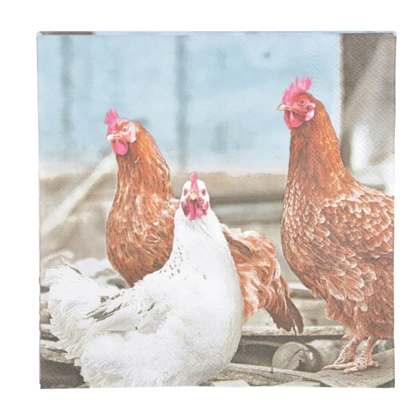 Servilletas de Papel Gallinas 33x33cm