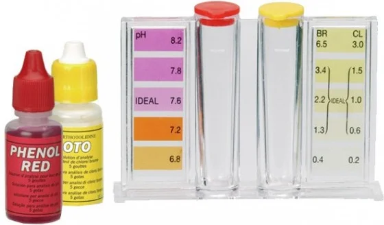 Kit Analisis Piscina Cloro/Bromo + PH (Oto/phenol)