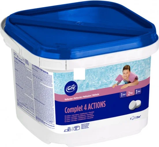 Cloro Multifuncion 4 acciones pastillas 250g Gre 3KG