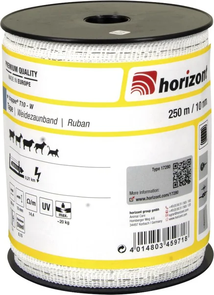 Cinta Conductora Pastor Electrico Horizont Farmer 10 mm 250 Metros