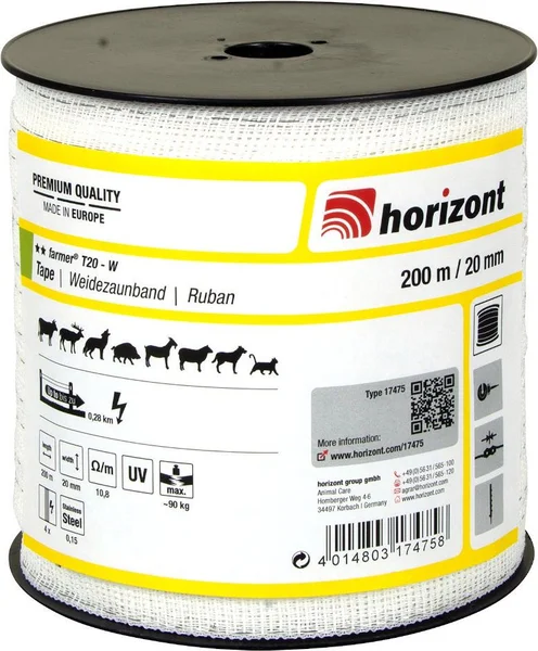 Cinta Conductora Pastor Electrico Horizont Farmer 20 mm