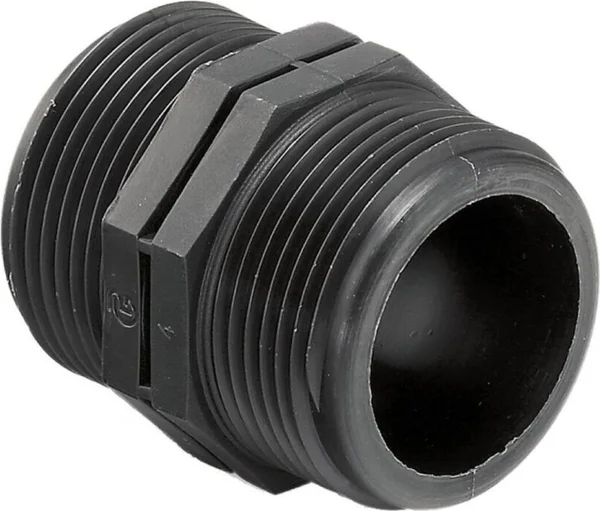 Racor Macho Igual Plastico 1/2"