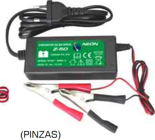 Cargador de Baterias Z-50 para Baterias Pastores Electricos con Pinzas