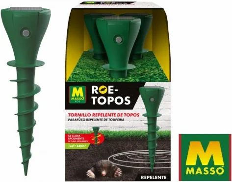 Repelente Topos Solar Roe Tornillo Pack 3 unidades
