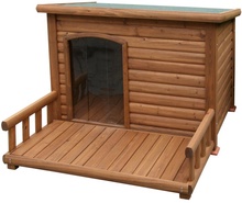 Caseta de Perro con Terraza 113x127x83 cm