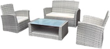 Conjunto Jardin Ibiza con Sofa, 2 Sillones, Mesa Baja