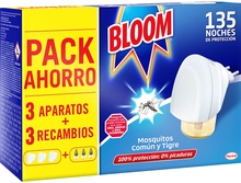 Bloom Insecticida Electrico Antimosquitos Pack 3 Aparatos + 3 Recambios