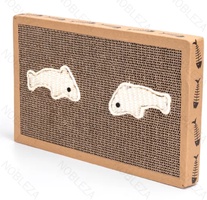 Rascador para Gatos Marron con Hierba